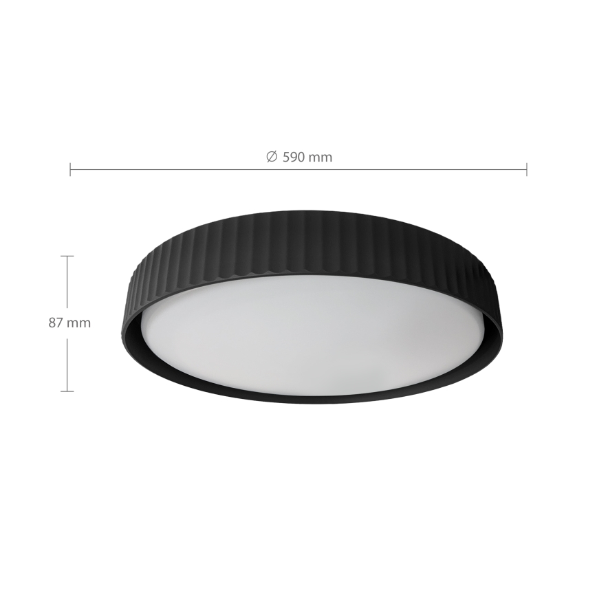 Brilagi - LED prigušivo stropno svjetlo LUCIA LED/60W/230V 3000-6500K promjer 59 cm crna + daljinski upravljač