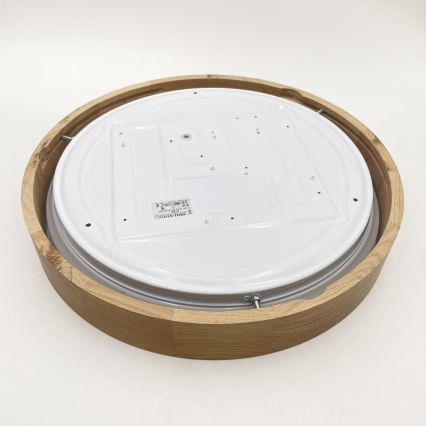 Brilagi - LED prigušiva stropna svjetiljka MANAROLA SMART STARS LED/24W/230V 3000-6000K Wi-Fi Tuya Beacon Ø 41 cm hrast + daljinski upravljač