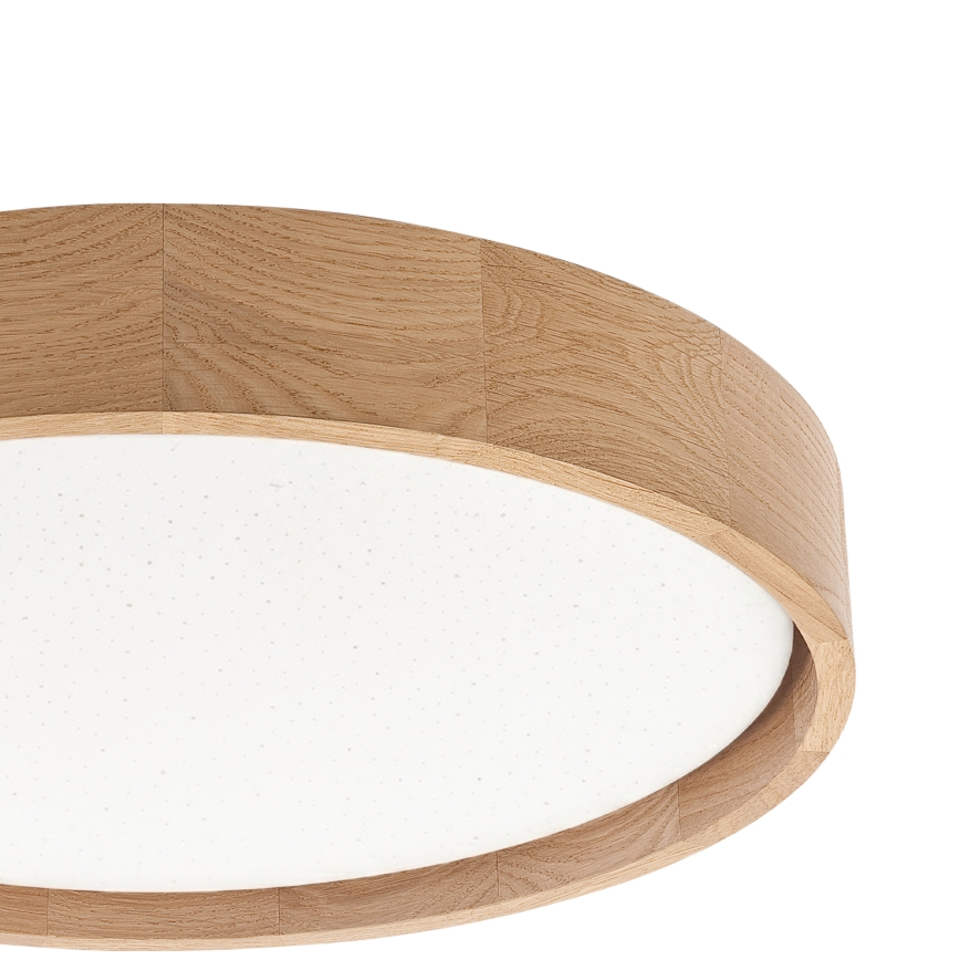 Brilagi - LED prigušiva stropna svjetiljka MANAROLA SMART STARS LED/24W/230V 3000-6000K Wi-Fi Tuya Beacon Ø 41 cm hrast + daljinski upravljač