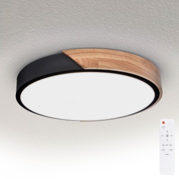 Brilagi - LED stropna svjetiljka s prigušivanjem PILANA LED/48W/230V 3000-6500K hrast promjer 40 cm + daljinski upravljač
