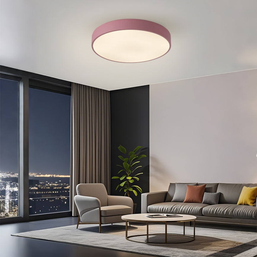 Brilagi - stropna LED svjetiljka s mogućnošću prigušivanja POOL LED/60W/230V 3000-6000K Ø 50 cm ružičasta + daljinski upravljač