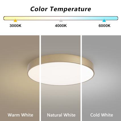 Brilagi - LED prigušivo stropno svjetlo POOL LED/60W/230V 3000-6000K Ø 50 cm zlatno + daljinski upravljač