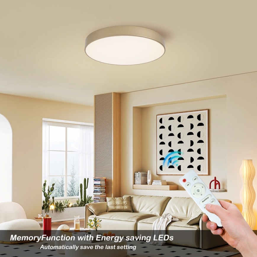 Brilagi - LED prigušivo stropno svjetlo POOL LED/60W/230V 3000-6000K Ø 50 cm zlatno + daljinski upravljač