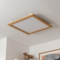 Brilagi - LED stropna svjetiljka s prigušivanjem SLIMFRAME WOOD LED/58W/230V 64x64 cm 3000-6000K smeđa + daljinski upravljač