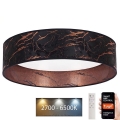 Brilagi - LED stropna svjetiljka s prigušivanjem VELVET SMART LED/24W/230V promjer 45 cm 2700-6500K Wi-Fi Tuya crna/mesing + daljinski upravljač
