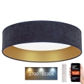 Brilagi - LED stropna svjetiljka s prigušivanjem VELVET SMART LED/36W/230V promjer 55 cm 2700-6500K Wi-Fi Tuya plava/zlatna + daljinski upravljač