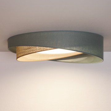 BRILAGI - LED stropna svjetiljka s prigušivanjem VELVET TWIST LED/36W/230V 3000-6000K promjer 65 cm Wi-Fi Tuya Beacon zelena/bež + daljinski upravljač