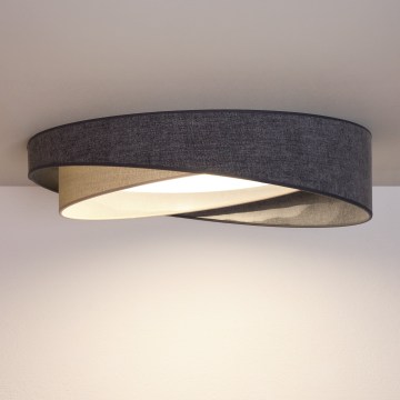 BRILAGI - LED stropna svjetiljka s prigušivanjem VELVET TWIST LED/36W/230V 3000-6000K Ø 65 cm Wi-Fi Tuya Beacon siva/krem + daljinski upravljač