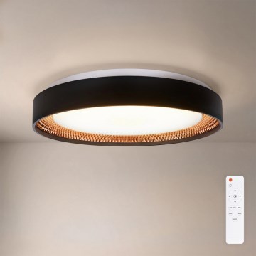 Brilagi - LED stropna svjetiljka s prigušivanjem WALDO LED/48W/230V 3000-6500K Ø 40 cm crna/zlatna + daljinski upravljač