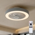 Brilagi - LED stropna svjetiljka s ventilatorom s mogućnošću prigušivanja LED/38W/230V 3000-6500K 3000-6500K pr. 50 cm siva + daljinski upravljač