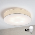Brilagi - LED stropna svjetiljka SIRIJA 6xE27/15W/230V, promjer 80 cm, krem boje