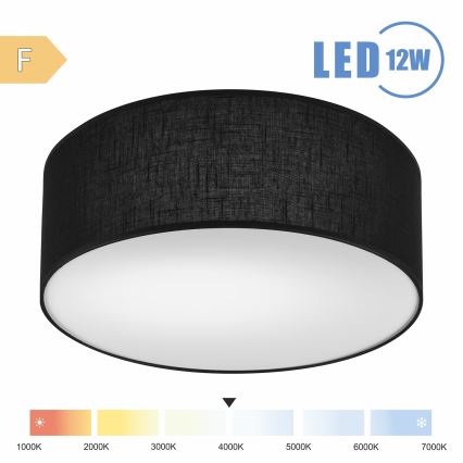 Brilagi - LED Stropna svjetiljka SIRIJA LED/12W/230V pr. 35 cm crna