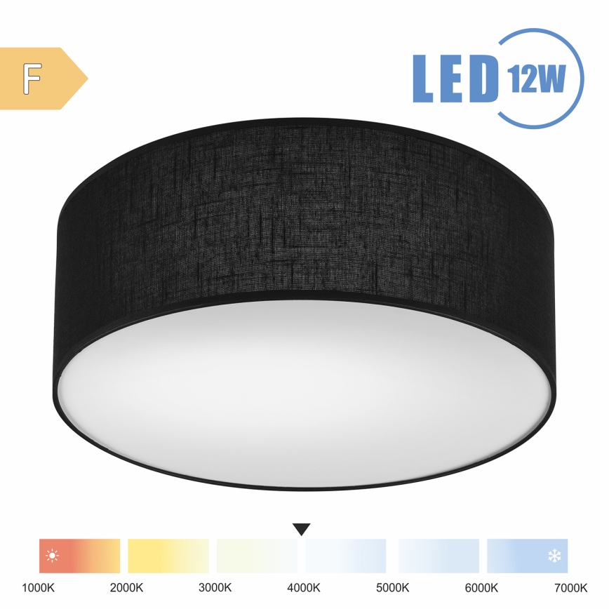 Brilagi - LED Stropna svjetiljka SIRIJA LED/12W/230V pr. 35 cm crna
