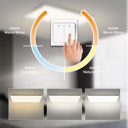 Brilagi - LED stropna svjetiljka SLIMFRAME LED/80W/230V 120x60 cm 3000/4000/6000K bijela