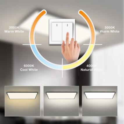 Brilagi - LED stropno svjetlo SLIMFRAME LED/80W/230V 120x60 cm 3000/4000/6000K crna