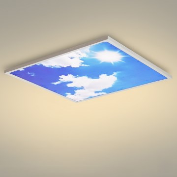Brilagi - LED stropna svjetiljka SLIMFRAME SKY LED/58W/230V 60x60 cm srebrna/plava