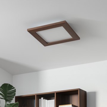 Brilagi - LED Stropna svjetiljka SLIMFRAME WOOD LED/25W/230V 34x34 cm tamno smeđa