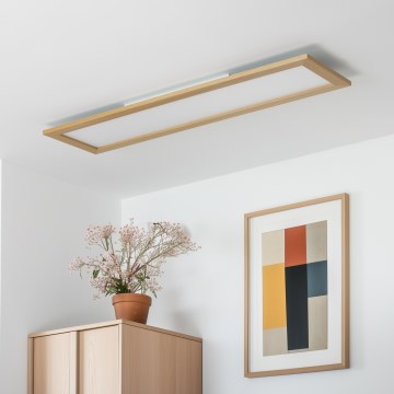 Brilagi - LED Stropna svjetiljka SLIMFRAME WOOD LED/58W/230V 124x34 cm smeđa