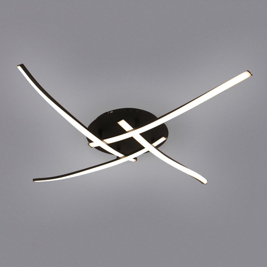 Brilagi - LED stropna svjetiljka STRIPES LED/32W/230V 60x60 cm crna