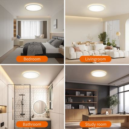 Brilagi - LED stropna svjetiljka s prigušivanjem ULTRA SLIM LED/24W/230V 2700-6500K promjer 42 cm bijela + daljinski upravljač