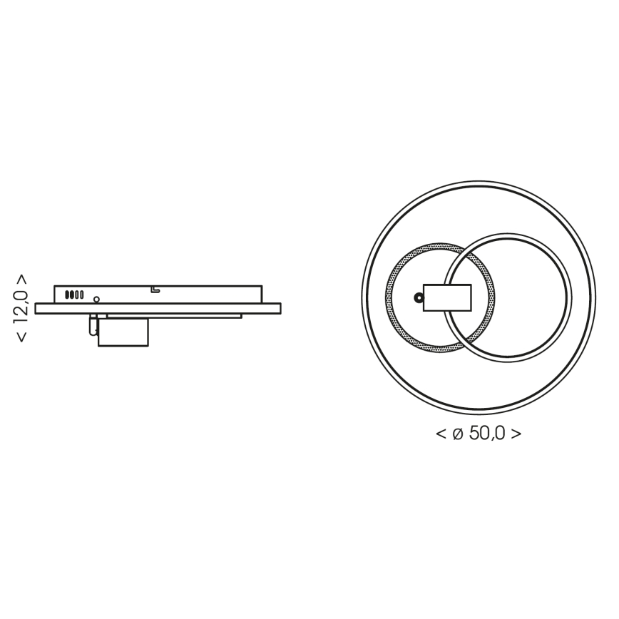Brilagi - LED prigušivo stropno svjetlo UNITY LED/60W/230V + 1xGU10/3W 3000-6000K Ø 50 cm bijela/crna + daljinski upravljač