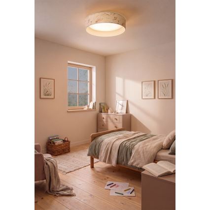 Brilagi - LED stropna svjetiljka VELVET SIMPLE LED/24W/230V 3000K promjer 45 cm bijela/cvjetni motiv