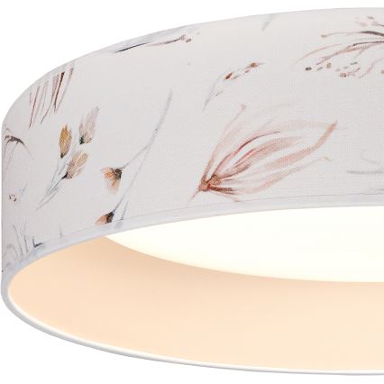 Brilagi - LED stropna svjetiljka VELVET SIMPLE LED/24W/230V 3000K promjer 45 cm bijela/cvjetni motiv