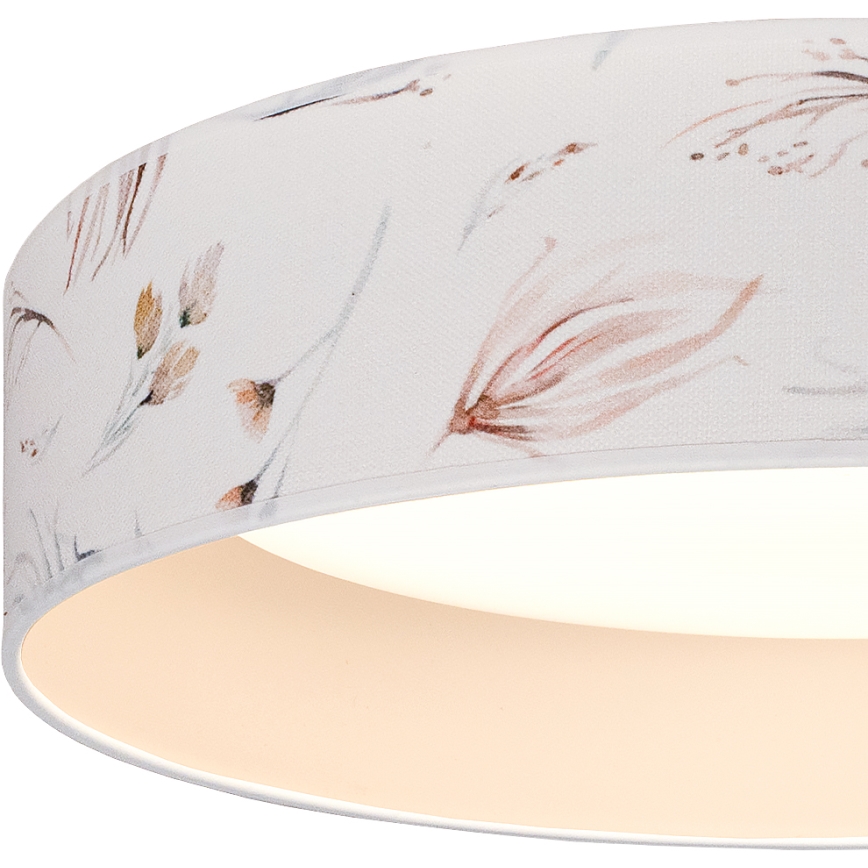 Brilagi - LED stropna svjetiljka VELVET SIMPLE LED/36W/230V 3000K Ø 55 cm bijela/cvjetni uzorak