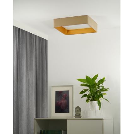 Brilagi - LED Stropna svjetiljka VELVET SQUARE LED/24W/230V bež