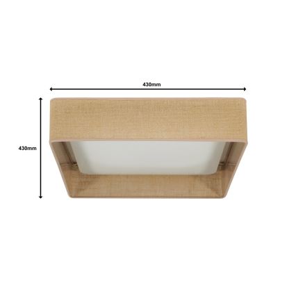 Brilagi - LED Stropna svjetiljka VELVET SQUARE LED/24W/230V smeđa