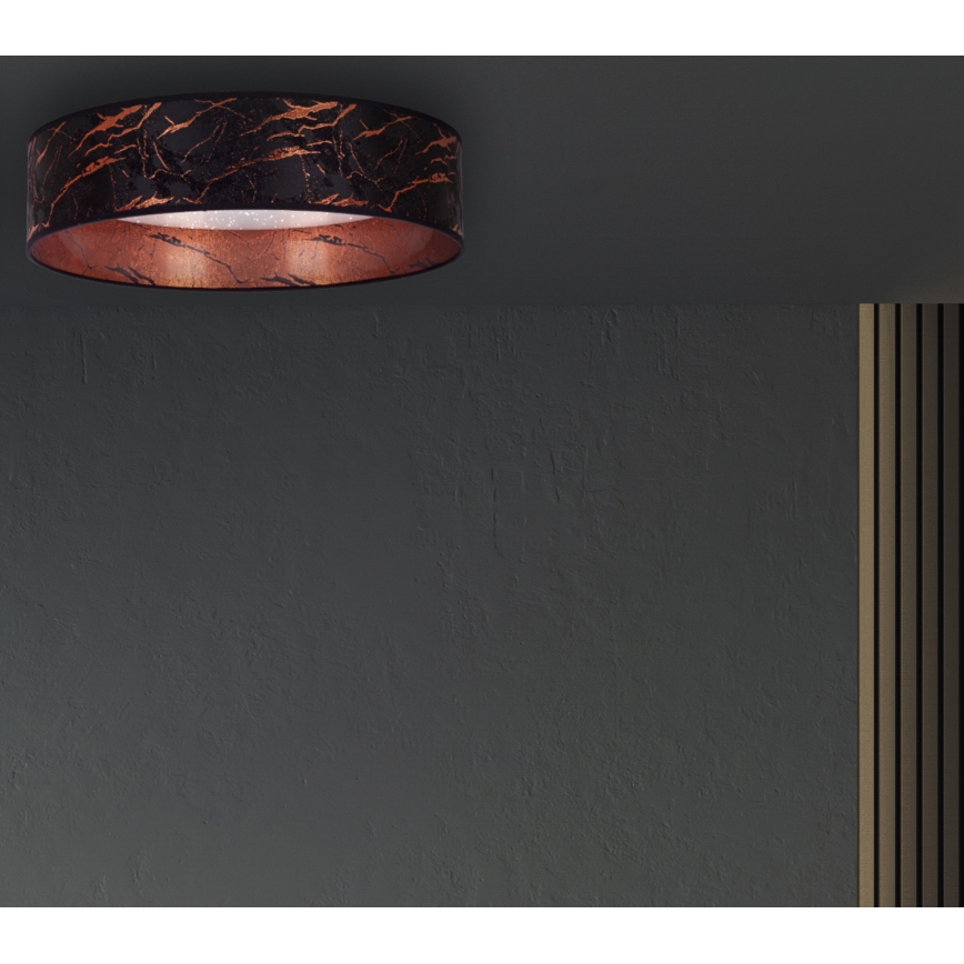 Brilagi - LED Stropna svjetiljka VELVET STAR LED/24W/230V pr. 40 cm 3000K/4000K/6400K crna/bakrena