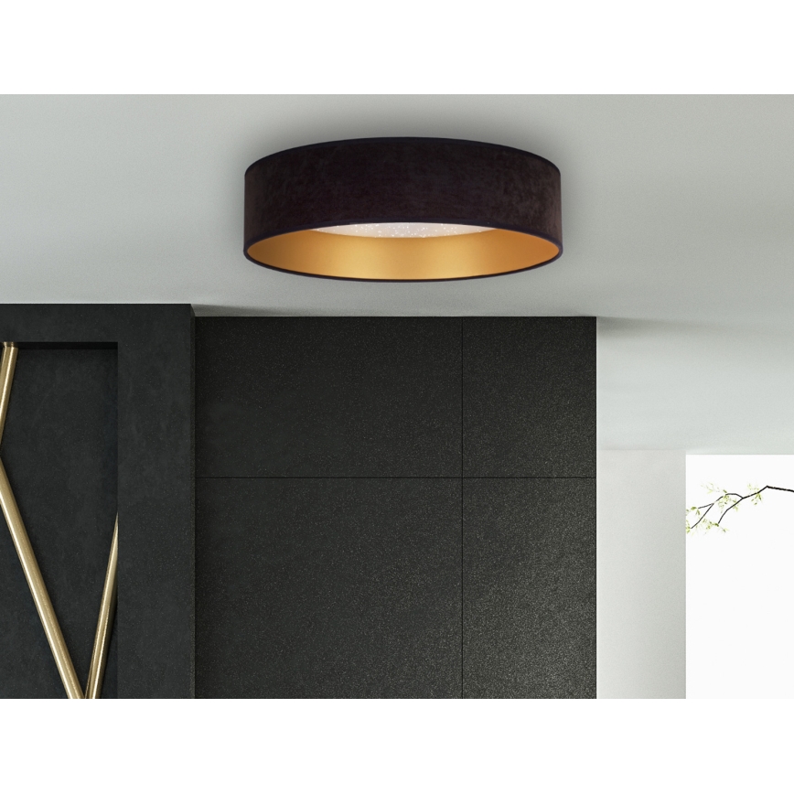 Brilagi - LED Stropna svjetiljka VELVET STAR LED/24W/230V pr. 40 cm 3000K/4000K/6400K crna/zlatna