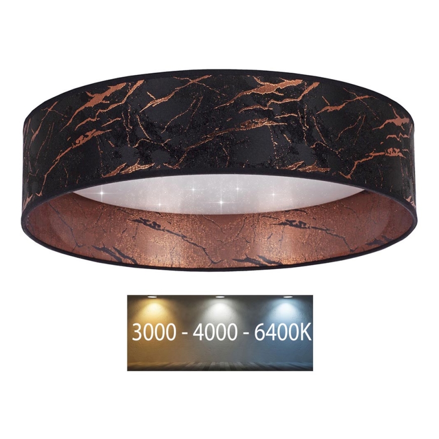 Brilagi - LED Stropna svjetiljka VELVET STAR LED/36W/230V pr. 55 cm 3000K/4000K/6400K crna/bakrena