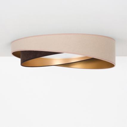 BRILAGI - LED stropna svjetiljka VELVET TWIST LED/24W/230V 4000K Ø 55 cm bež/smeđa/zlatna