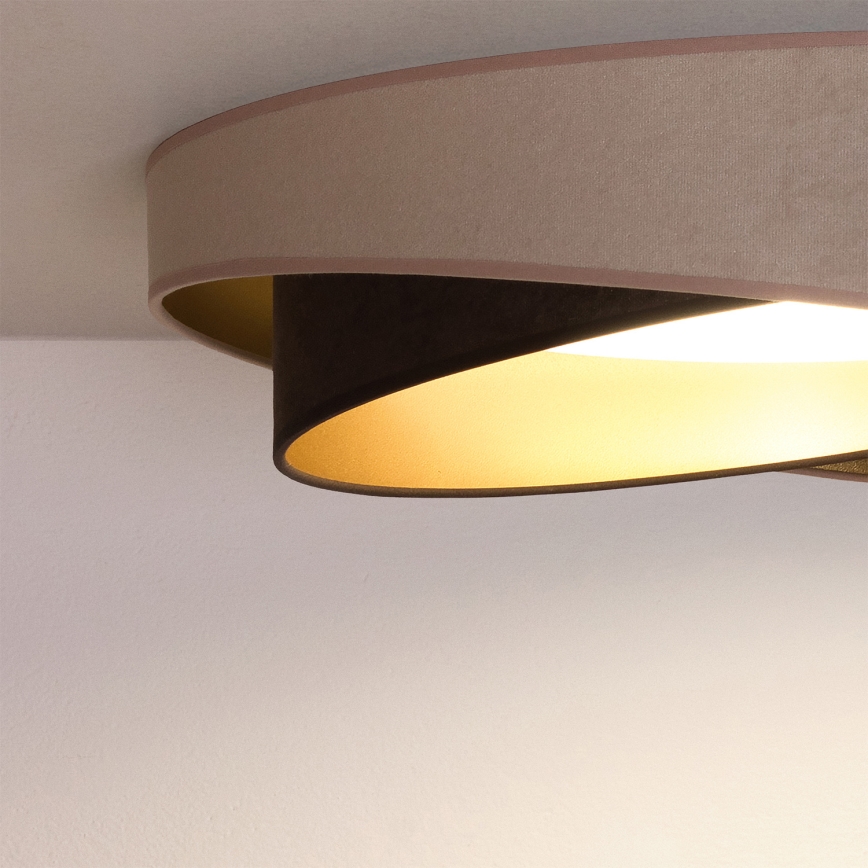 BRILAGI - LED stropna svjetiljka VELVET TWIST LED/24W/230V 4000K Ø 55 cm bež/smeđa/zlatna