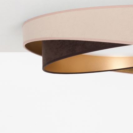 BRILAGI - LED stropna svjetiljka VELVET TWIST LED/24W/230V 4000K Ø 55 cm bež/smeđa/zlatna