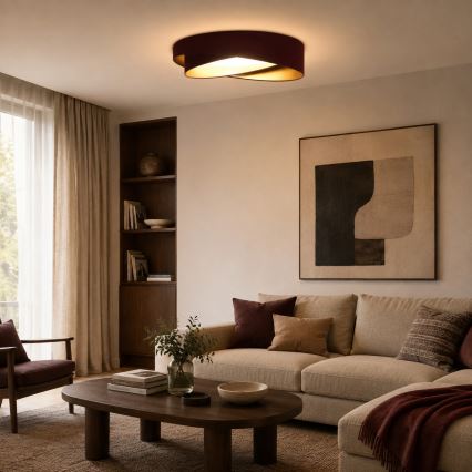 BRILAGI - LED stropno svjetlo VELVET TWIST LED/24W/230V 4000K Ø 55 cm bordo/zlatna