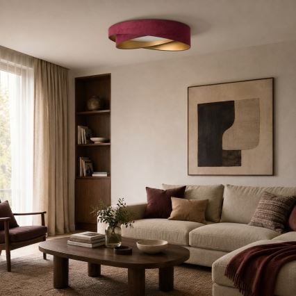 BRILAGI - LED stropno svjetlo VELVET TWIST LED/24W/230V 4000K Ø 55 cm bordo/zlatna