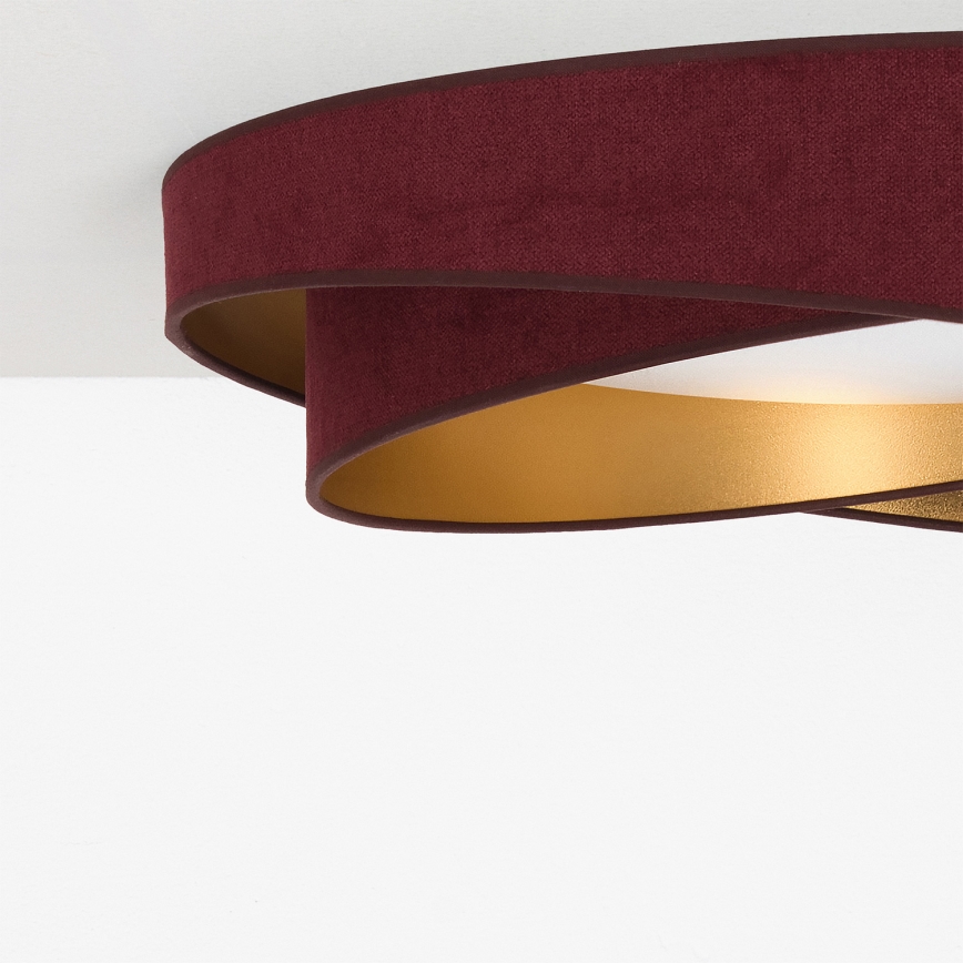 BRILAGI - LED stropno svjetlo VELVET TWIST LED/24W/230V 4000K Ø 55 cm bordo/zlatna