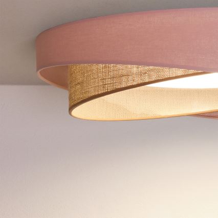 BRILAGI - LED stropna svjetiljka VELVET TWIST LED/24W/230V 4000K Ø 55 cm ružičasta/bež