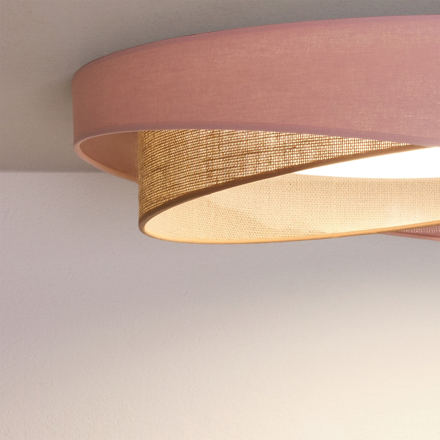 BRILAGI - LED stropna svjetiljka VELVET TWIST LED/24W/230V 4000K Ø 55 cm ružičasta/bež
