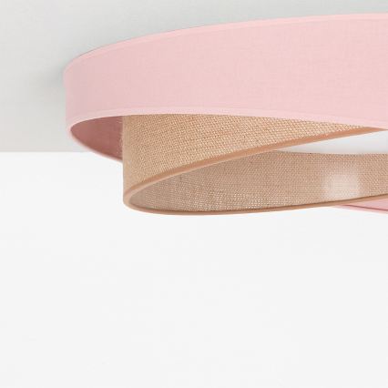 BRILAGI - LED stropna svjetiljka VELVET TWIST LED/24W/230V 4000K Ø 55 cm ružičasta/bež