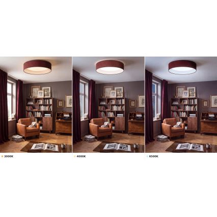 Brilagi - LED stropno svjetlo VELVET VARI LED/24W/230V 3000/4000/6500K Ø 45 cm u boji vina