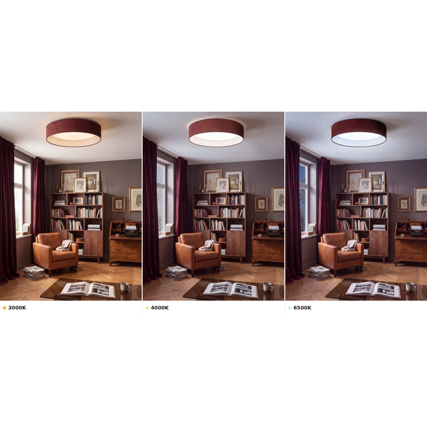 Brilagi - LED stropno svjetlo VELVET VARI LED/24W/230V 3000/4000/6500K Ø 45 cm u boji vina
