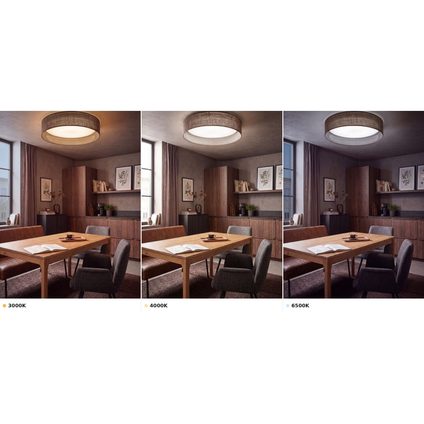 BRILAGI - LED stropna svjetiljka VELVET VARI LED/24W/230V 3000/4000/6500K Ø 45 cm smeđa
