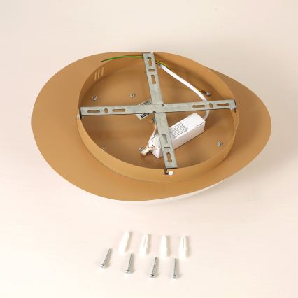 Brilagi - LED stropna svjetiljka VISBY WOOD LED/18W/230V Ø 38 cm smeđa