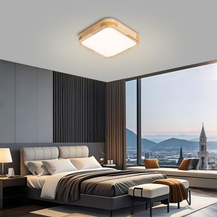 BRILAGI - LED stropna svjetiljka WOODLINE SQUARE LED/32W/230V 3000/4000/6000K hrast 30x30 cm