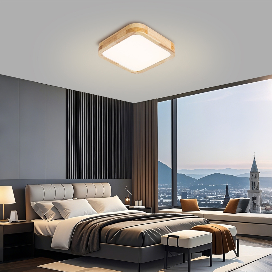 BRILAGI - LED stropna svjetiljka WOODLINE SQUARE LED/32W/230V 3000/4000/6000K hrast 30x30 cm