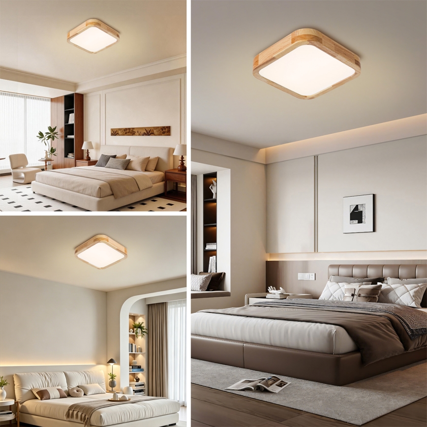 BRILAGI - LED stropna svjetiljka WOODLINE SQUARE LED/32W/230V 3000/4000/6000K hrast 30x30 cm