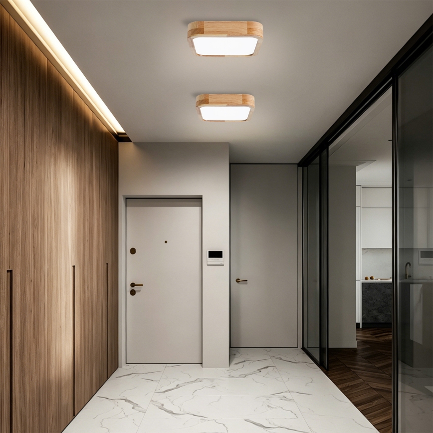 BRILAGI - LED stropna svjetiljka WOODLINE SQUARE LED/32W/230V 3000/4000/6000K hrast 30x30 cm